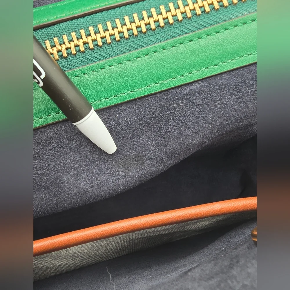 Coach Rogue Satchel 25 In Glovetanned Pebble Leather, Shamrock- Includes Charm - Picture 12 of 16